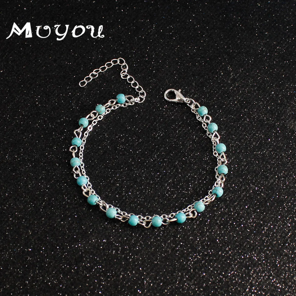 Тренд золотой цвет простой браслет из бисера и камня Женский металлический