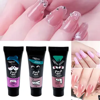 

15ml Nail Extension Gel 15Color Crystal Nail Art Gel Quick-drying Professional Nail Gel Nail Care Tool TSLM1