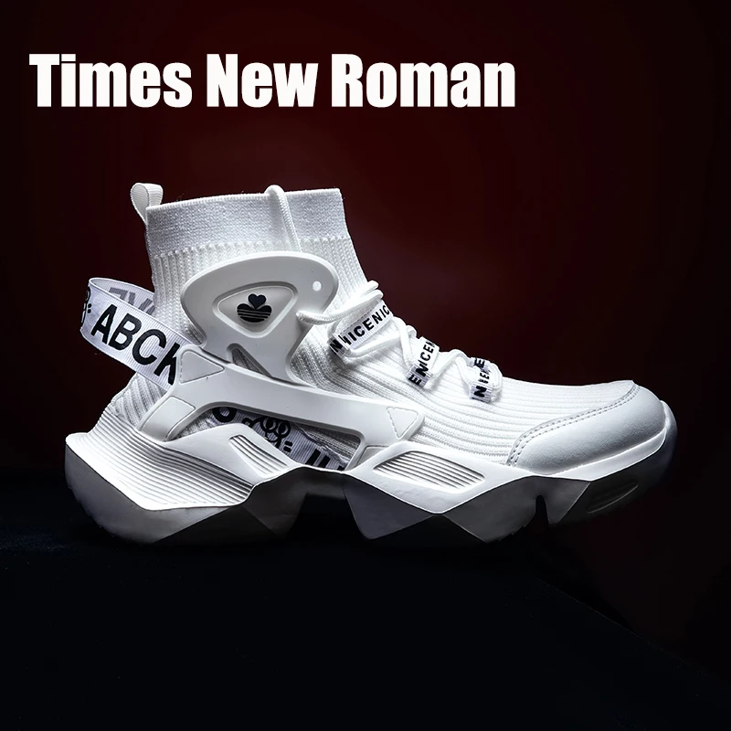 Times New Roman 2020 модная весенняя Высокая хип хоп повседневная мужская обувь дышащие