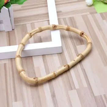 

D shape Bamboo Handle for Handmade Handbag DIY Tote Purse Frame Making Bag Hanger 23GE