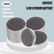 20 pièces Lithium-ion rechargeables LIR2032, 3.6V, remplacement pour montre et ordinateur, nouveauté, LIR 2032 CR2032/ML2032