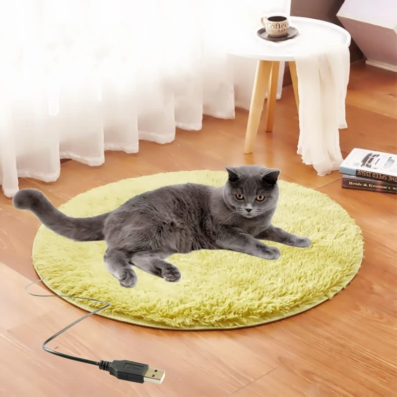 USB зимний теплый коврик с электрическим подогревом для домашних животных и кошек