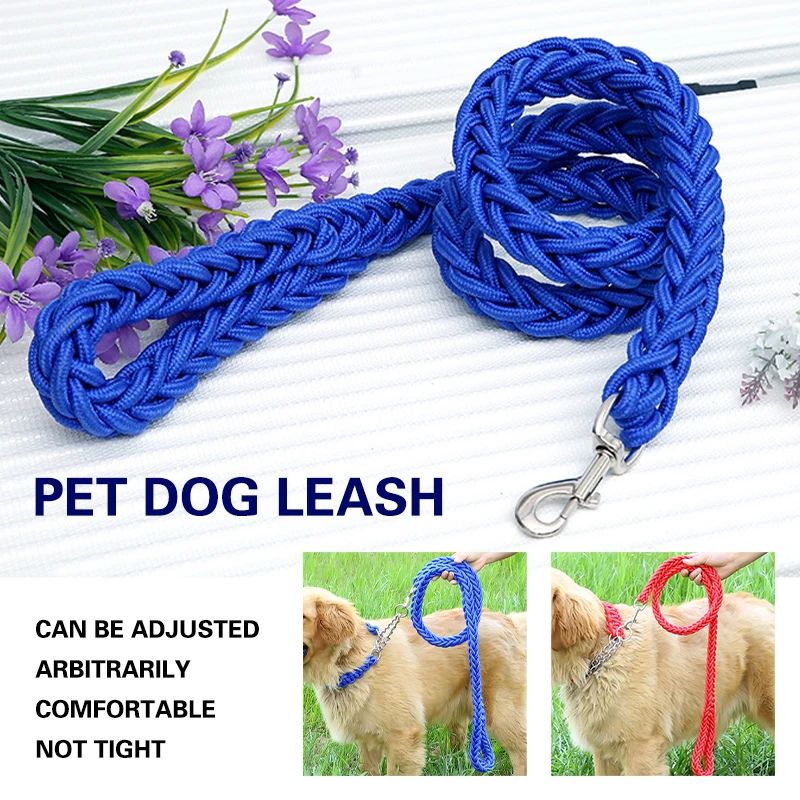 Dog Harness Leash Handmade Nylon Collar for Large Dogs Pet Training Walking Safety Mountain Climbing Rope Dog Leashes