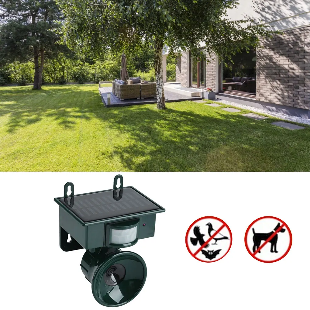 Solar Sonic Animal Repellent Motion Sensor Repellente Per Uccelli Strumento Per Respingere All'Aperto
