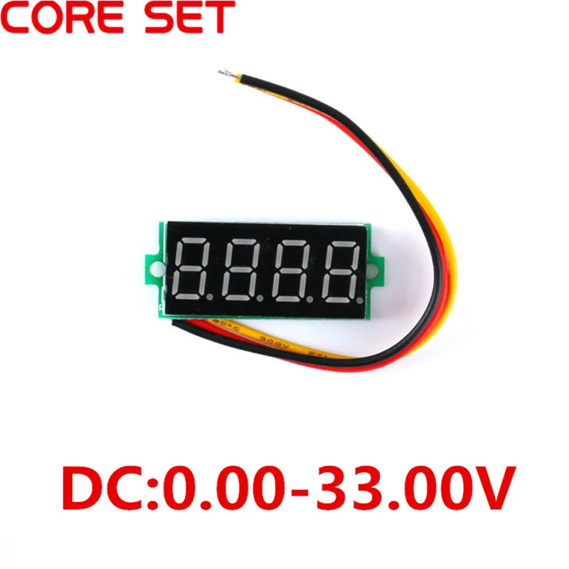 Цифровой амперметр вольтметр 1 шт. мини 0,36 дюйма DC 0-33 в 4 Бит Цифровой Красный светодиодный дисплей панельный измеритель напряжения вольтметр тестер