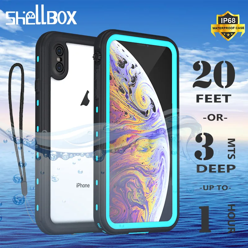 Водонепроницаемый Чехол IP68 для телефона iPhone 12 11 Pro Max X XR XS MAX прозрачный