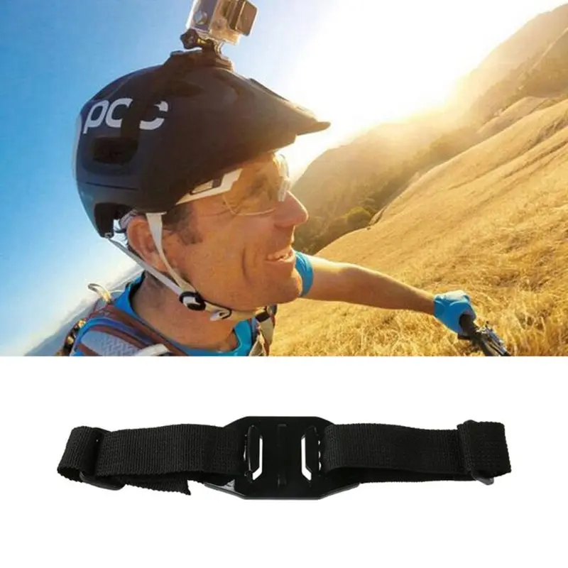 Sale Bicycle Helmet Strap For Gopro Sport Camera Cycling MTB Bike Parts Fixing Belt Universal Adjustable Mount Riding Trip Recorder A 1