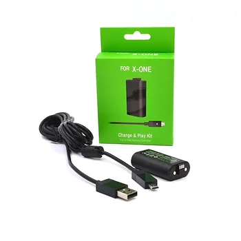 

2 In 1 Set Gamepad Rechargeable Battery Pack With 2.75m USB Cable For XBOX ONE Wireless Game Controller Joystick Battery