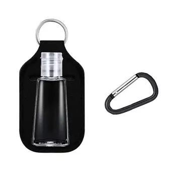 

Reusable 30ml Hand Sanitizer Keychain Holder Kit Portable Travel Hand Sanitizer Bottles with Bottle Cover and Keychain Holder