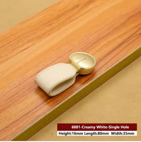 1PCS Leather Handle Bag Handle Drawer Door Knob Brown Black Furniture Handle Hardware Decoration Zinc Alloy Cabinet Dresser MBS0010-19