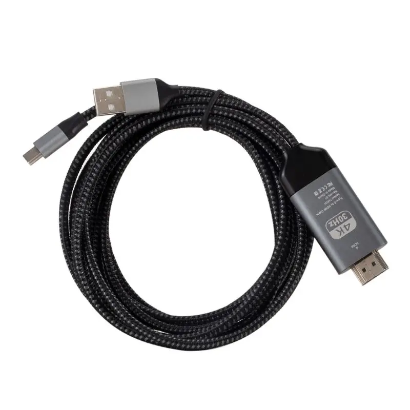 OOTDTY type-C USB-C к HDMI HDTV 4K кабель адаптер для samsung Galaxy мобильного телефона компьютера