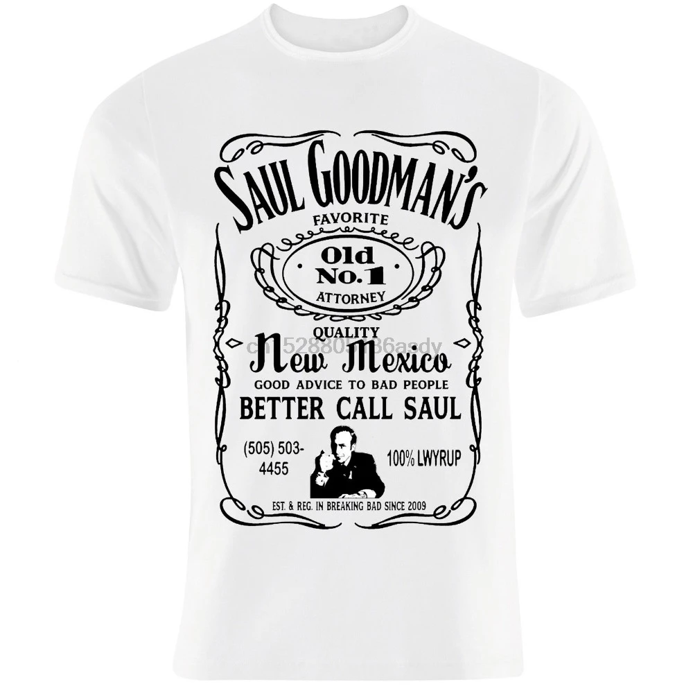 2019 New Fashion Men T Shirts Round Neck Better Call Saul Heisenberg Whiskey Tribute Goodman Jimmy Mcgill Brand T-Shirts | Мужская