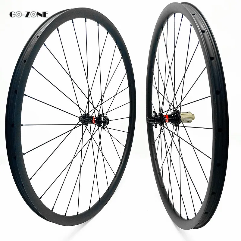 Discount 29er ultralight asymmetric 30x25mm tubeless disc mtb Wheels novatec D411SB D412SB 100x15 142x12 mountain bike carbon wheelset 4