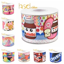 HSDRibbon 22 мм 38 мм 50 мм 75 мм Печатные HT Grosgrain ленты 50 ярдов/рулон