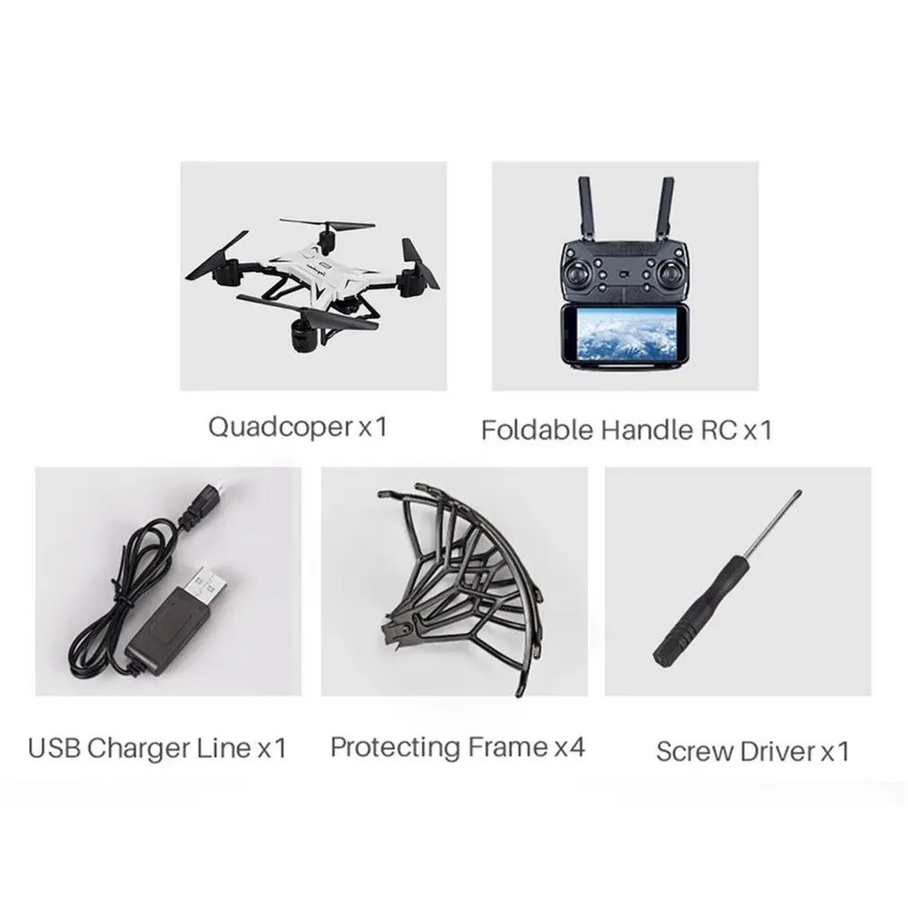 white 3B No Camera RC вертолет KY601S Профессиональный Дрон с камерой HD 1080P wifi FPV Квадрокоптер Дрон игрушки для детей 15 минут время игры - Цвет: white 3B No Camera