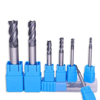 

8pcs 4 Flutes Carbide End Mill Set Tungsten Steel HRC50 Hardness CNC Milling Cutter Tool 2/3/4/ 5/ 6/8/10/12mm Diameter