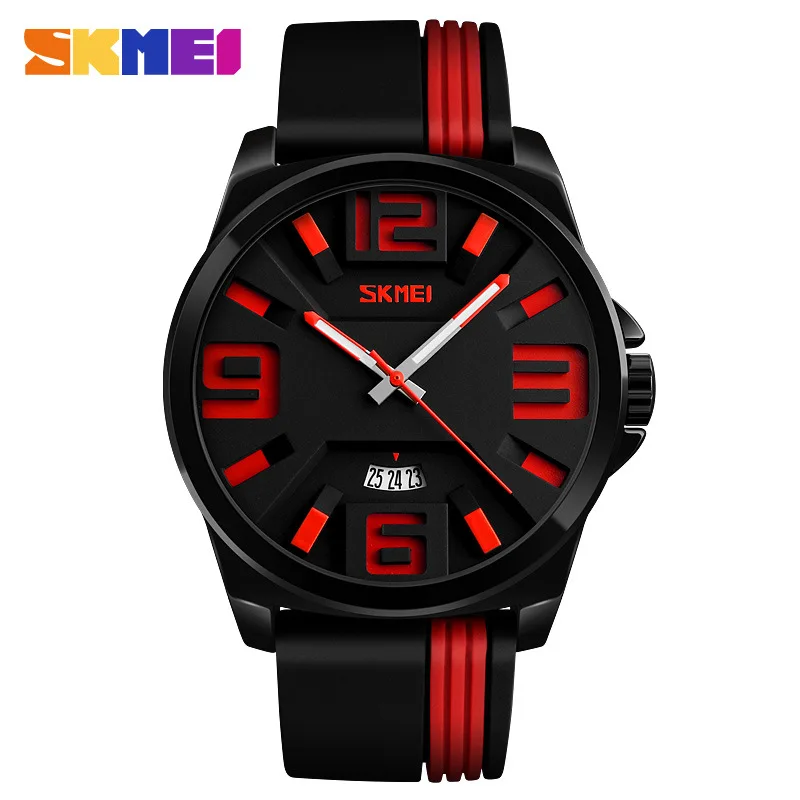 

Skmei Skmei9171-Style Large Dial Men Waterproof Quartz Watch Students Korean-style Trend Silicone Watch