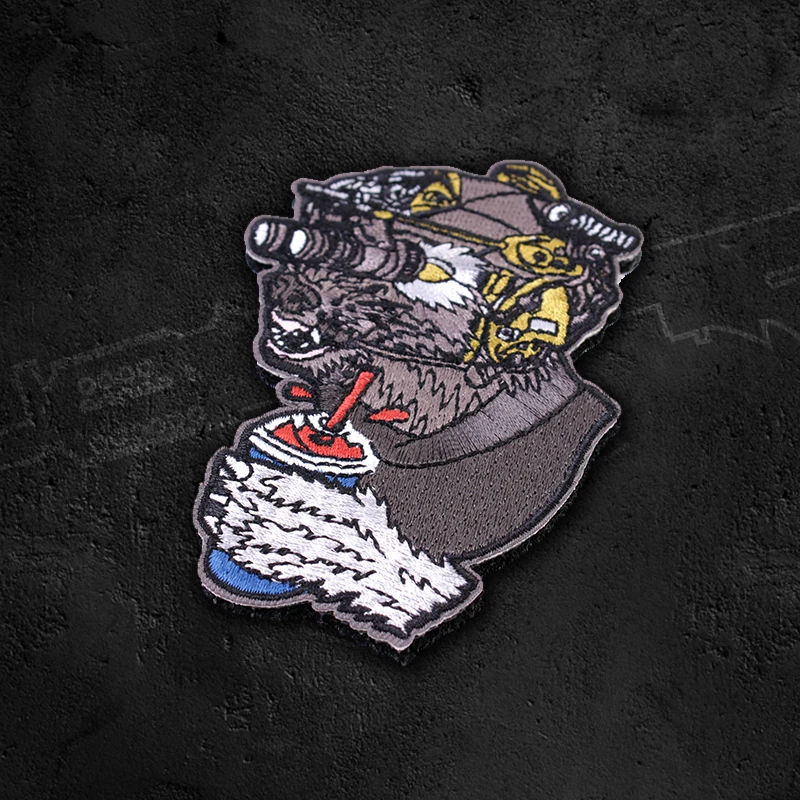 Slush Wolf Mechanical Helmet Embroidered Patch Magic Chapter Tactical Outdoor Sticker Drinking Wolf Military Personality Patches - AliExpress Home Garden Slush Wolf Mechanical Helmet Embroidered Patch Magic Chapter Tactical Outdoor Sticker Drinking Wolf Military Personality Patches - AliExpress Home Garden