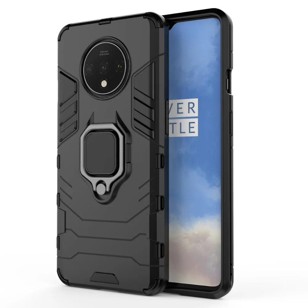 Для Oneplus 7T чехол, роскошное кольцо, задняя крышка, подставка, броня, противоударный чехол для Oneplus 7 T, чехол