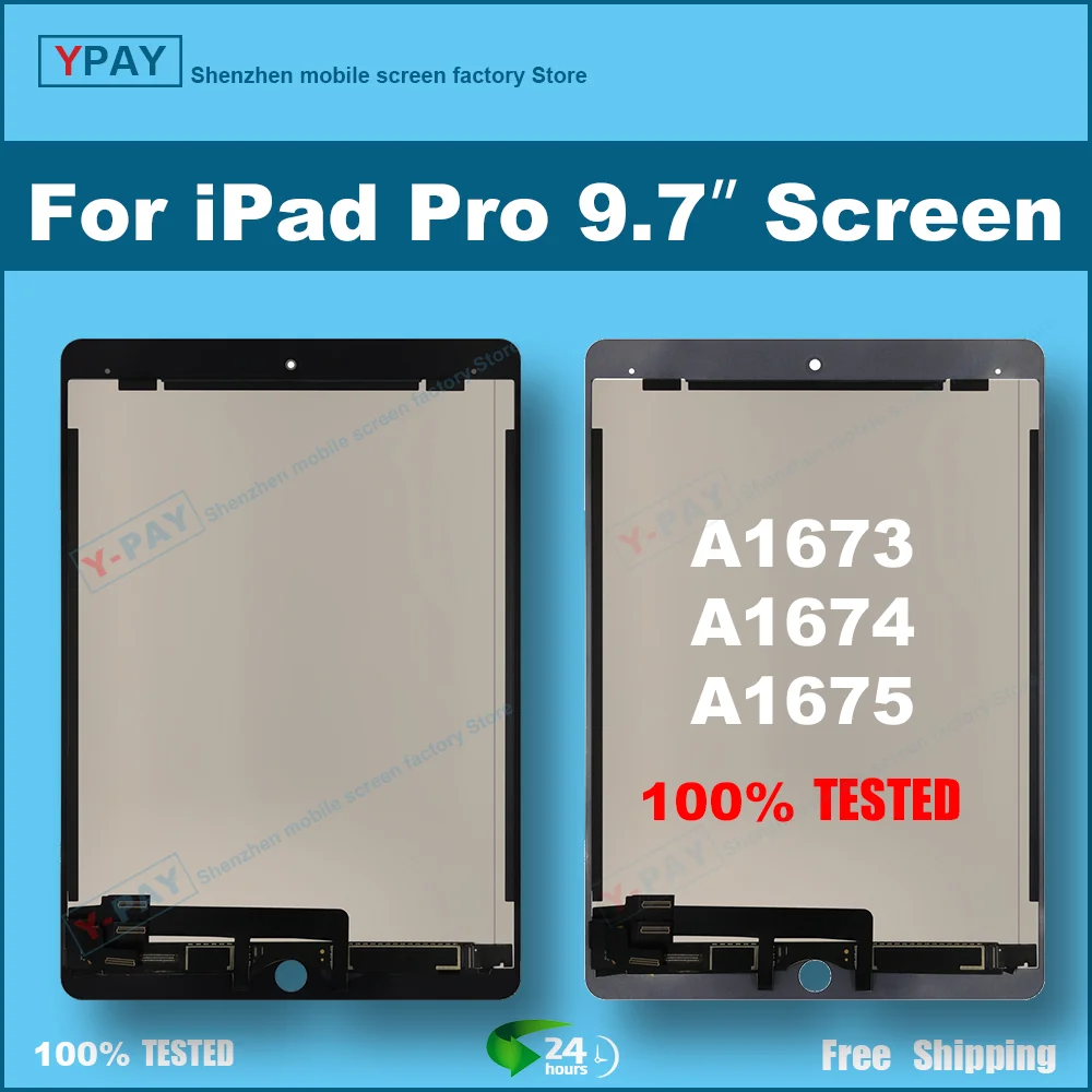 For  Apple iPad Pro 9.7 A1673 A1674 A1675 9.7 100% AAA+ Grade LCD Display Touch Screen Digitizer Assembly Replacement