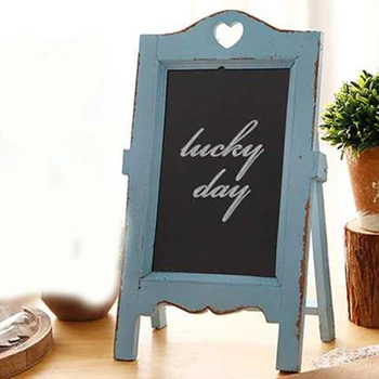 

Wood Chalkboard Scaffolding Message Board Wooden Small Blackboard Restaurant Cafe Desktop Creative Multifunctional