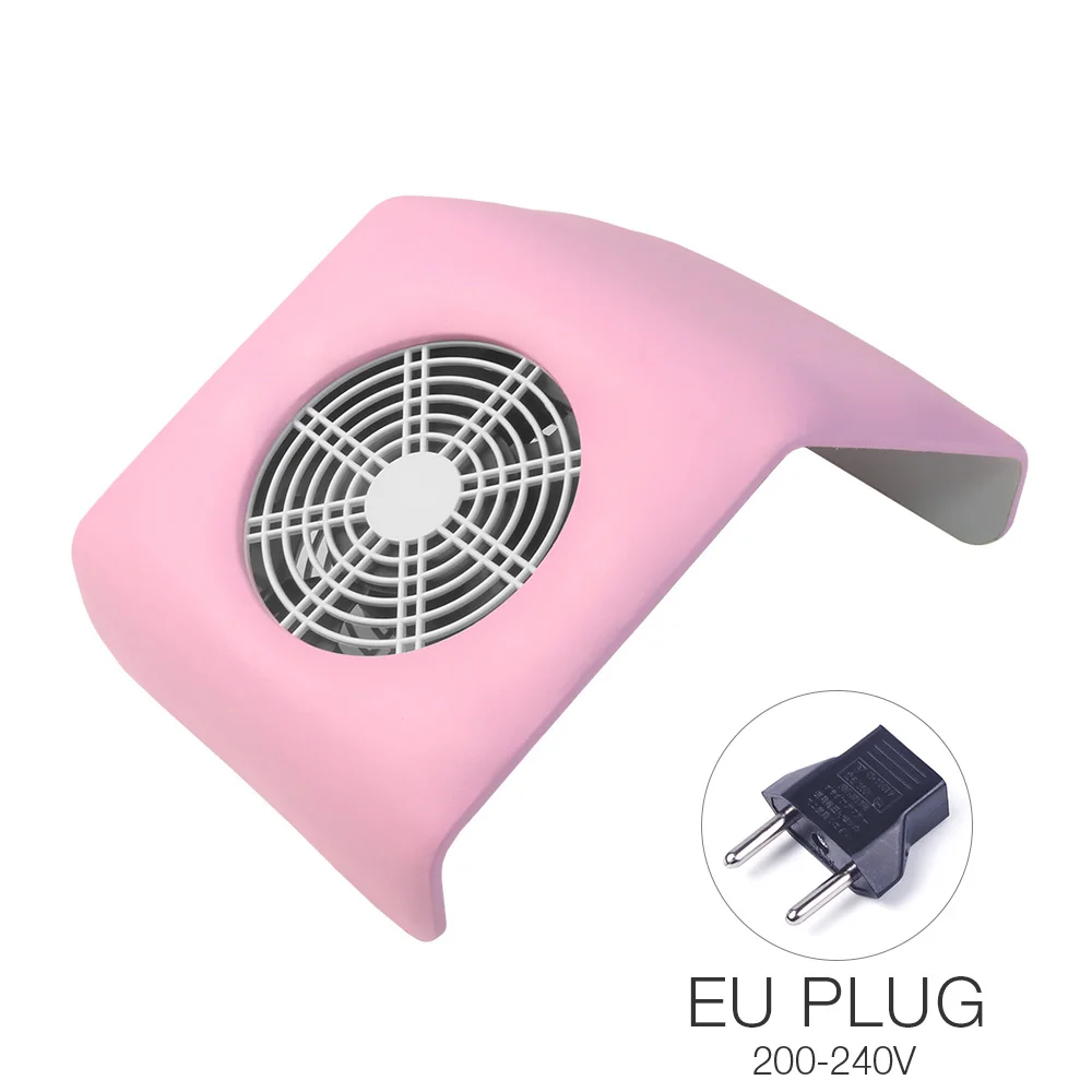 pink EU plug Пылесос всасывающий маникюрный салон 220 В 110 В всасывающий дисплей для сбора пыли для ногтей УФ гель маникюрный аппарат инструменты - Цвет: pink EU plug