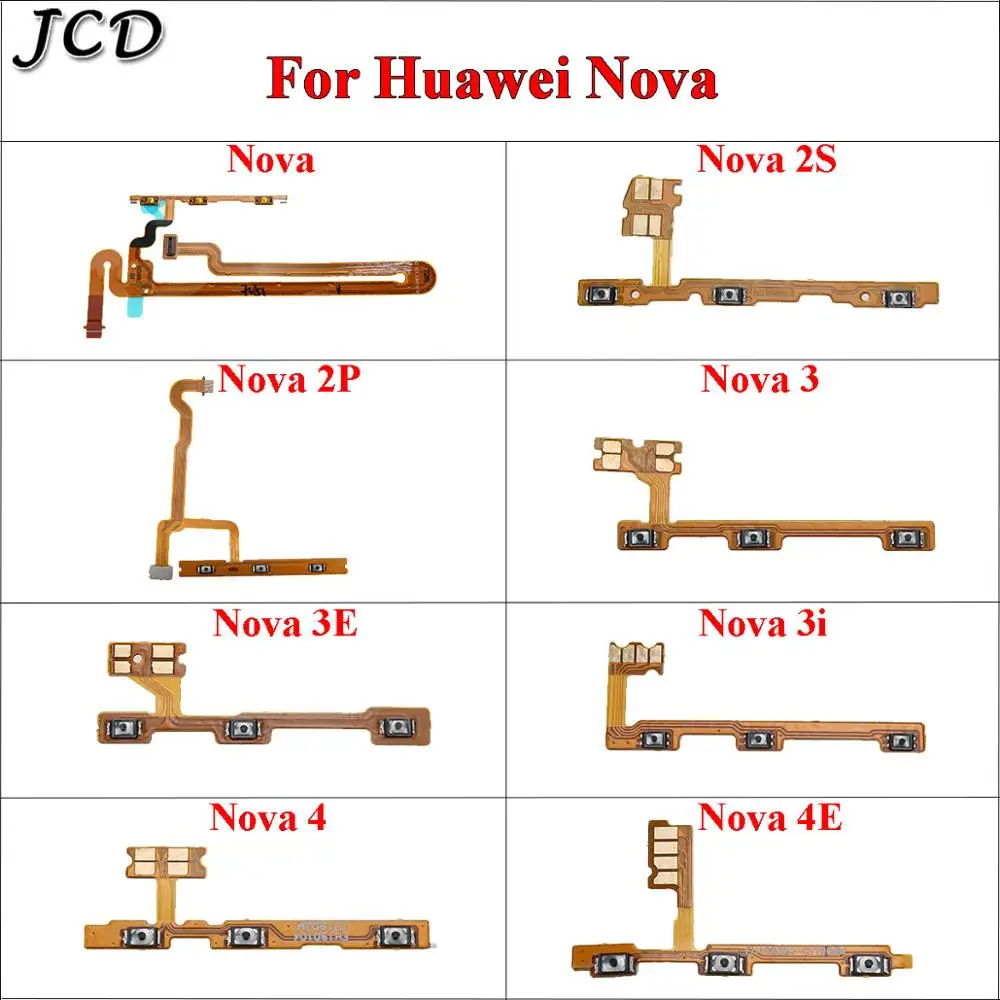 JCD для Huawei Nova 2 Plus 2S 3 3E 3i 4 4E кнопка регулировки громкости включения выключения