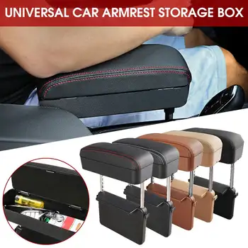 

Autolader 5-Colors Universal Car Armrest Storage Box Adjustable Height Car Armrest Pad Mat Car Center Console Arm Rest Interior