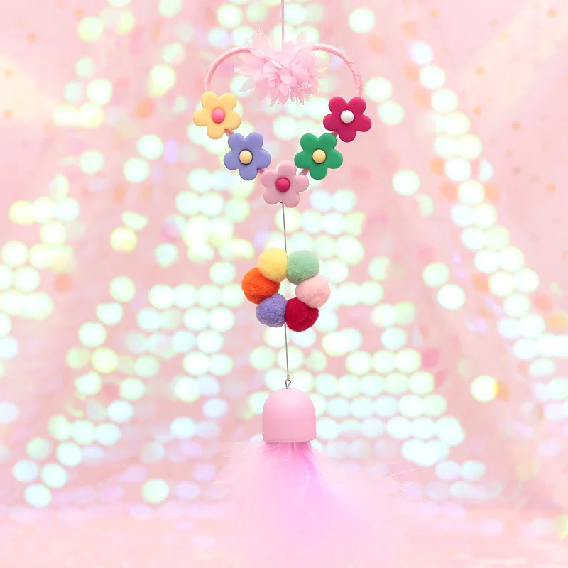 Creative Color Wind Chime Door And Window Hanging Decoration GIRL'S Heart INS Online Celebrity Weep Yafeng Contrast Color Polyme