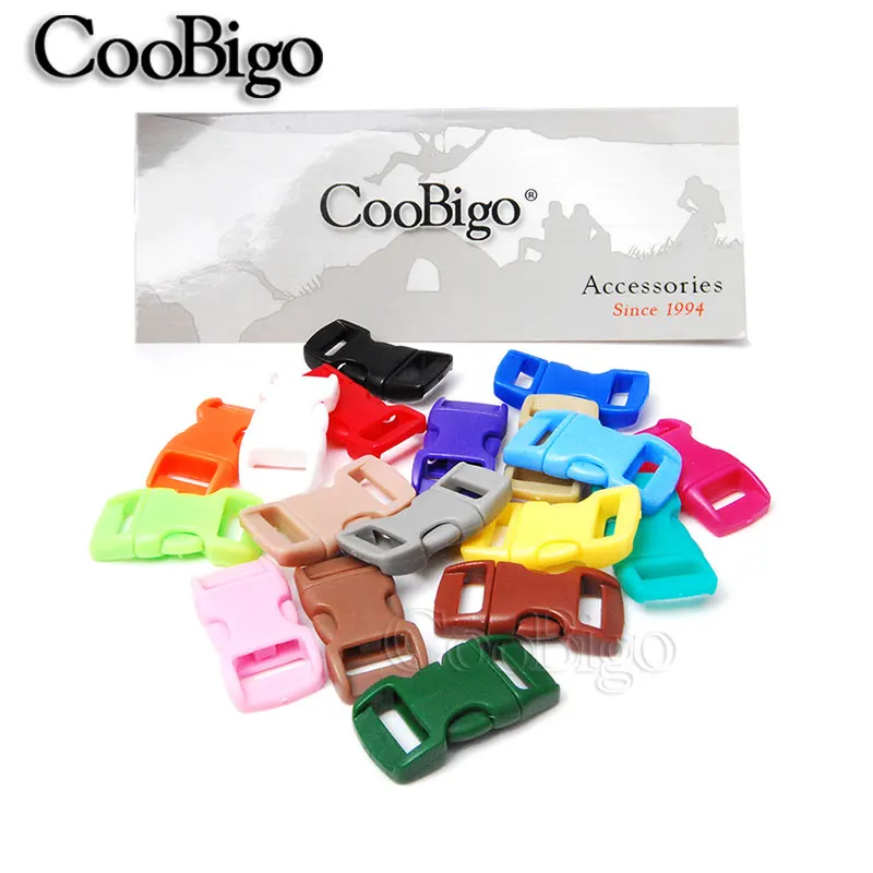 20pcs Mixed Color 20 шт 3/"(10 мм) Боковая Пряжка парашют 550 шнур Паракорд Браслет изогнутый собачий ошейник ремень Открытый Лагерь Наборы сумка Запчасти - Цвет: 20pcs Mixed Color
