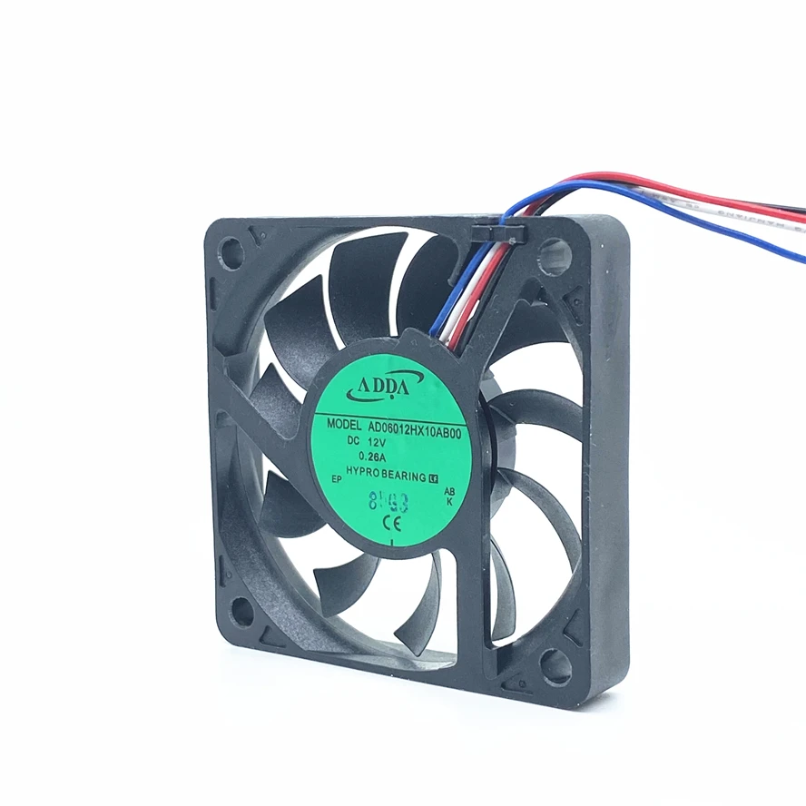 ultrafino, ventilador PWM de 4 pinos, 60x60x10mm,