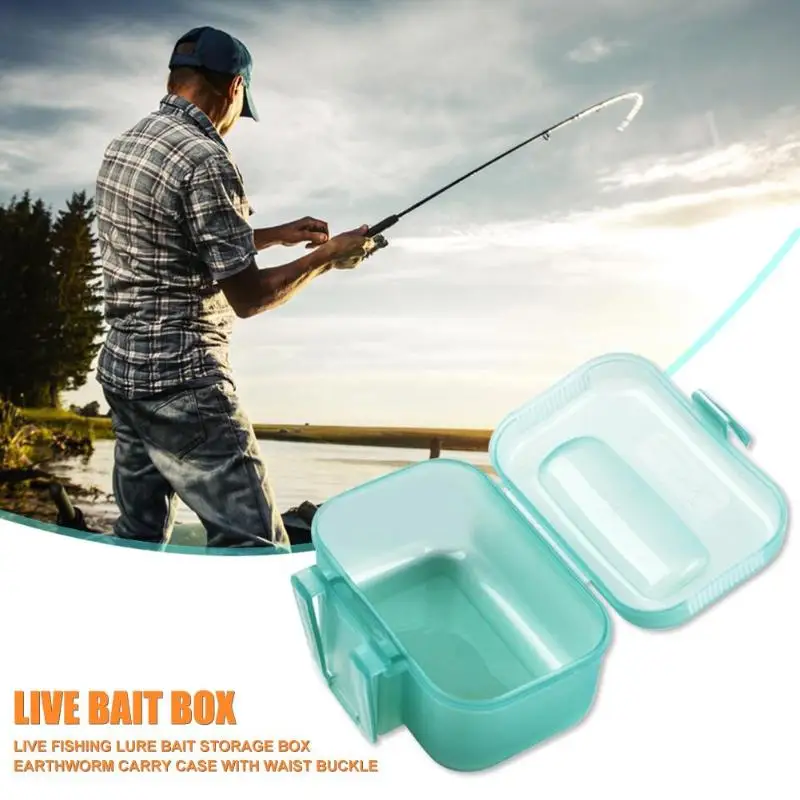 

Plastic Waist Earthworm Storage Box with Wide Scope of Application Simplicity Live Lure Bait Case Fishing Accessories