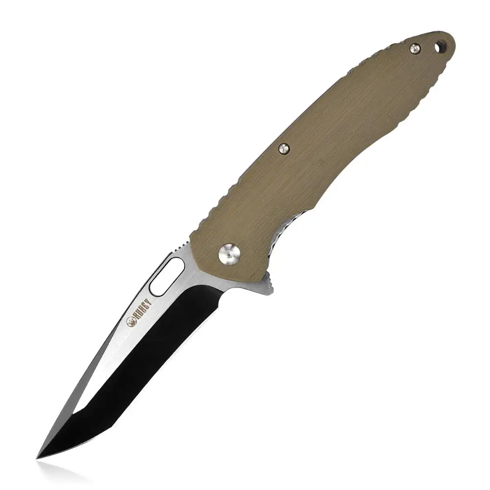 KUBEY KU003 складной нож Darknight KU003 D2 Сталь G10 Ручка шарикоподшипник нож инструмент, 8 1/2 дюймов в целом