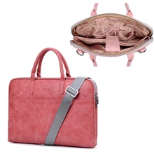 Модная сумка для ноутбука для женщин 15,6 15 14 13,3 13 дюймов высокого качества PU Водонепроницаемые кожаные сумки для ноутбука