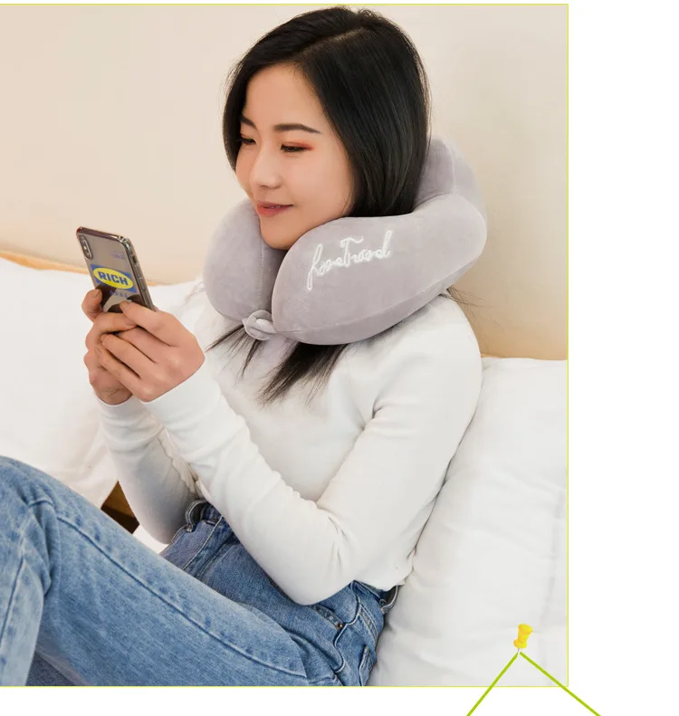 Креативная практичная подушка для U-SHAPE, мягкая байковая подушка для поддержки шеи, Автомобильная подушка для деловой поездки, пижама, u-образная подушка для здоровья