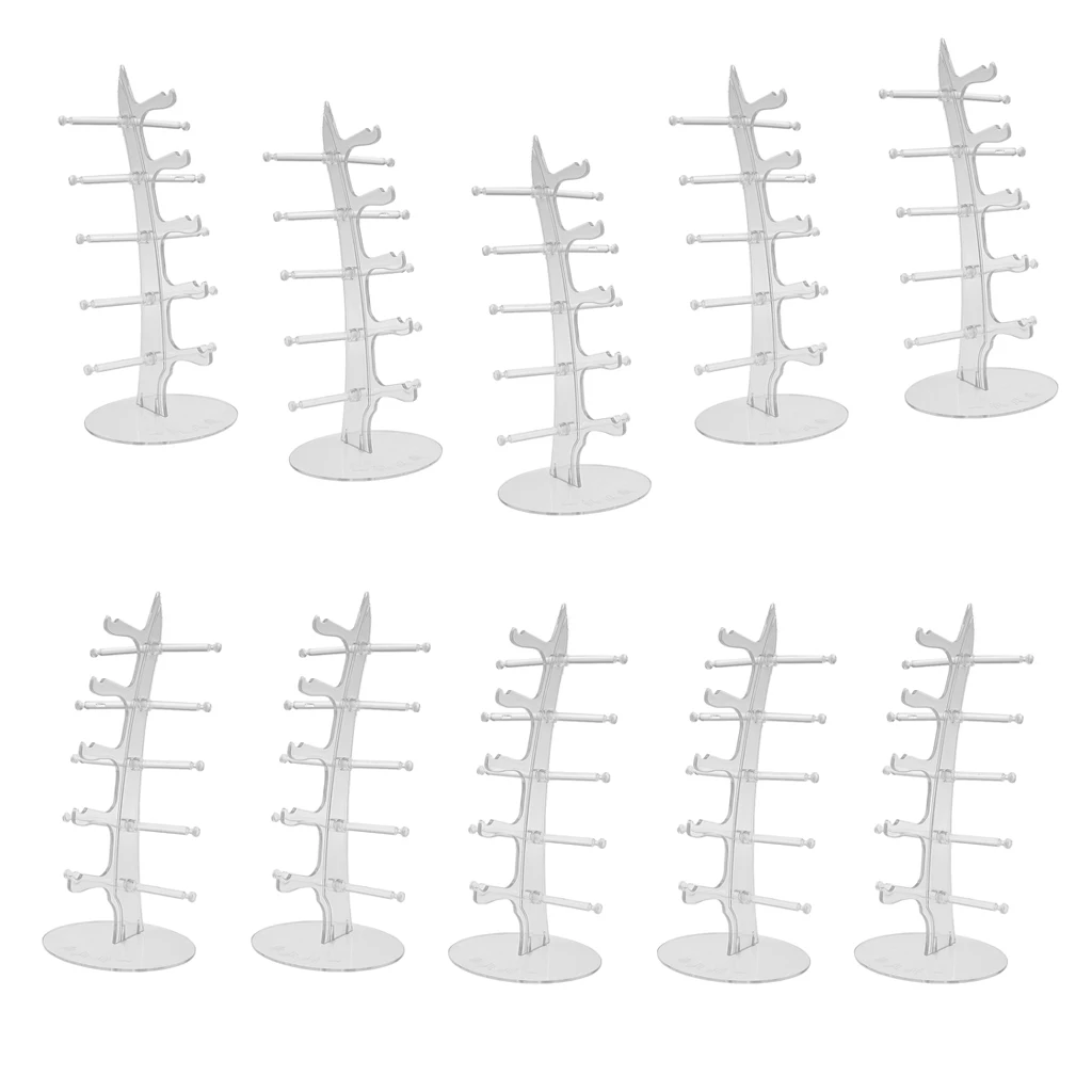 

10 Pcs Clear Sunglasses Rack Holder Glasses Display Stand Eyeglasses Organizer
