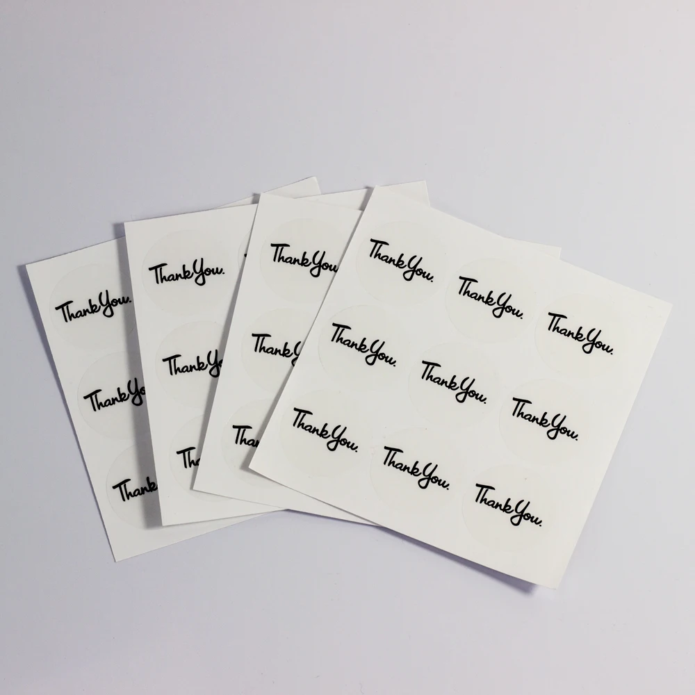 

Transparent thank you sticker envelope seal label wedding gift handmade stationery decoration sticker custom