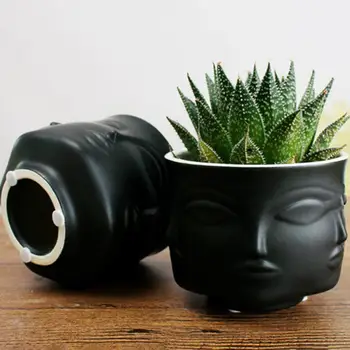 

Nordic Faceted face Ceramic flower pot Matte matte Gold Silver Creative flower pot decoration
