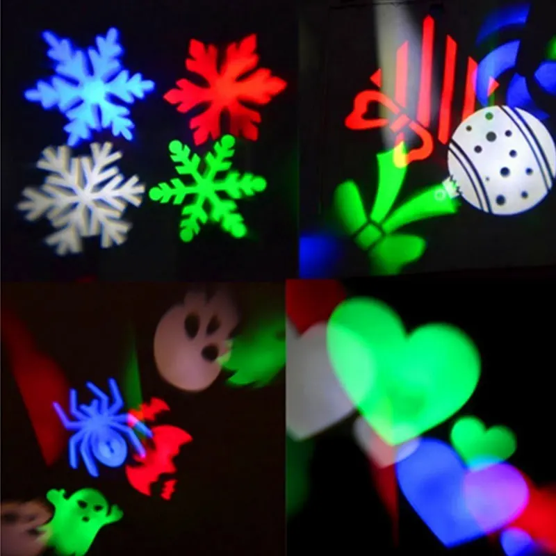Рождественский движущийся светодиодный садовый Рождественский лазерный светильник Ландшафтный прожектор США/ЕС
