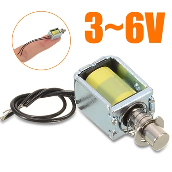 

New 3~6V Mini DC Solenoid Electromagnet Push Pull Through Type Electric Solenoid Electromagnet Magnet