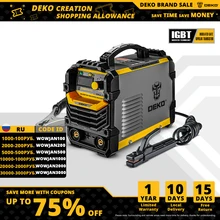 DEKO Poste à Souder Inverter DC IGBT MMA 220V adapté aux débutants et au domicile léger, efficace