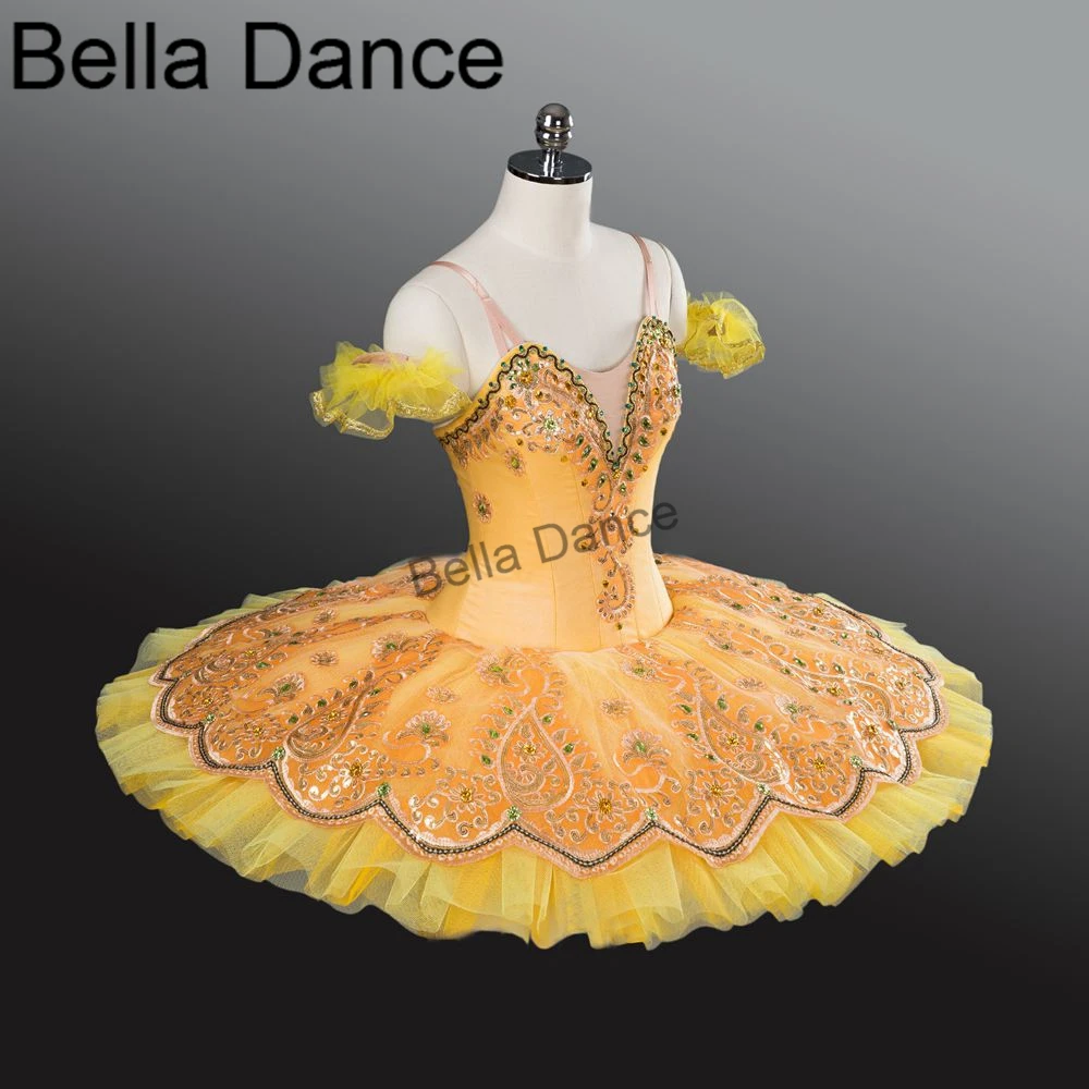 Yellow Bird Women Pancake Performance Stage Ballet Tutus Adult Clssical Professional Platter Ballet Tutu Dress BT9107