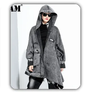[EAM] Women Black Bow Split Joint Buckle Temperament Dress New Sleeveless Loose Fit Fashion Tide Spring Autumn 2020 1Z663