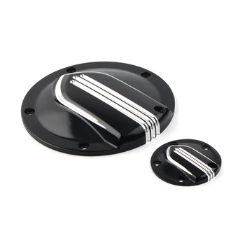 

CNC Motorcycle Derby Cover 5 Holes For Harley Dyna Street Bob Timmer Cover Road Glide FLT Black Aluminum Alloy