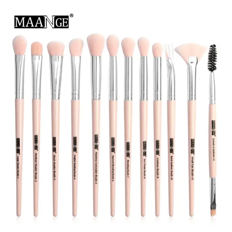 12 PCS Kabuki Makeup Brushes Set Foundation Blush Face Powder Eye Shadow Brush | Красота и здоровье