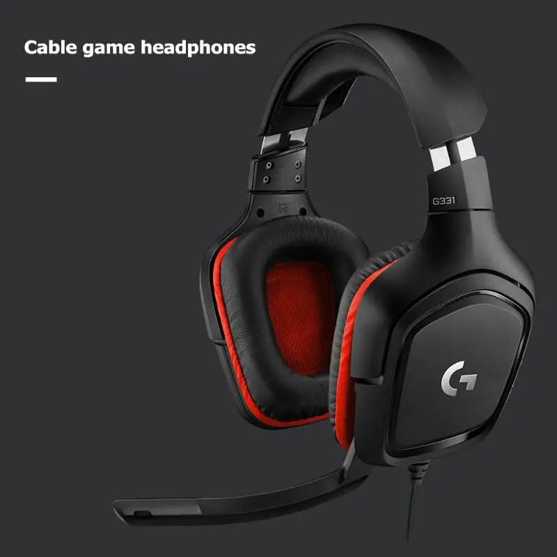 Проводная игровая гарнитура logitech G331 3,5 мм, стереонаушники с микрофоном, вращаются на 90 градусов, удобные наушники для музыки