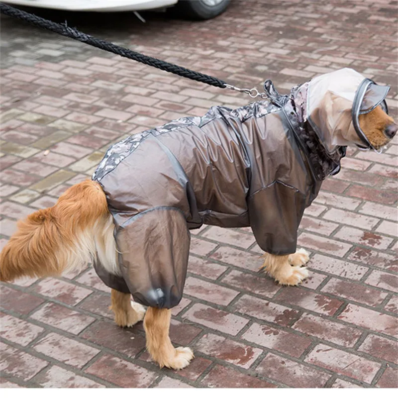 Pet Waterproof Clothing Dog Raincoat Jumpsuit Big Large Dog Clothes Samoyed Shiba Inu Golden Retriever Husky Labrador Rain Coat