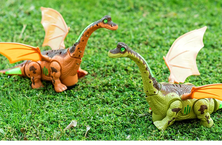 Boy Electric Long-Necked Brontosauruses Dinosaur CHILDREN'S Toy Night Market Light Stall Hot Selling