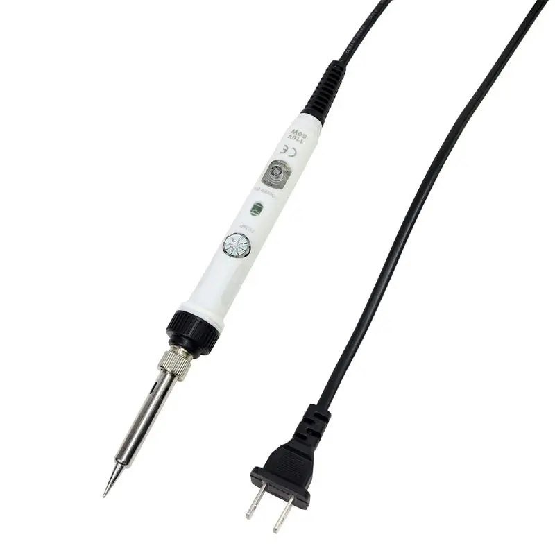 60W Adjustable Temperature Soldering Iron Welding Tool Hand Solder EU/US Plug 19QB