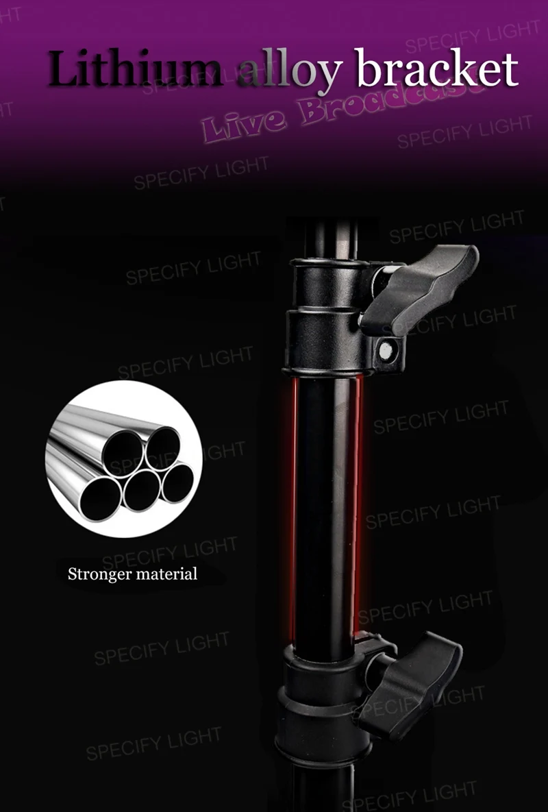 10 26cm LED Studio Camera Ring Light Kit Photography Photo Camera Ring Light With Tripod USB Plug For Phone Holder Make Up Youtube A (7)